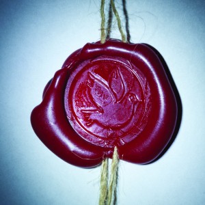 Vintage wax seal with Pigeon In The Ray of Light
