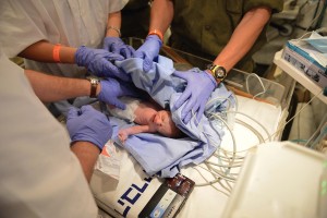 IDF field hospital in Nepal - birth of baby