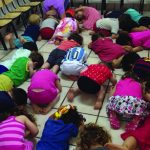 Operation Protective Edge children hiding A kindergarden in central Israel during a rocket alarm