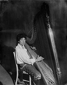Harpo Marx with his harp
