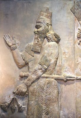 The stone relief of Sargon II